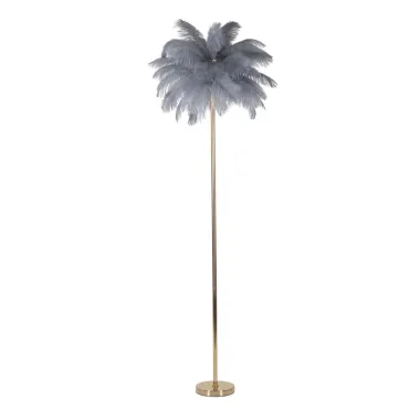 LAMPA STOJĄCA PALMA SZARA Ø 55X160 cm